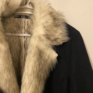 Vintage faux fur/ suede coat